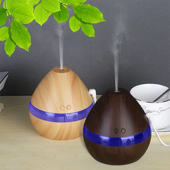 

Electric Humidifier Essential Aroma Oil Diffuser Ultrasonic Wood Grain Air Humidifier USB Mini Mist Maker LED Light For Home