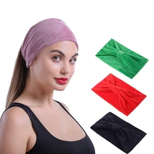 Спортивная повязка из кораллового флиса, повязка для волос, простая Тюрбан повязка на голову для йоги, эластичные Стрейчевые заколки