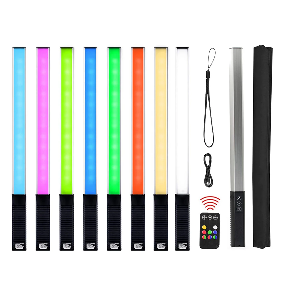 

RGB Photograph Light Wand Handheld RGB Led Video Lightings 9W 1000lm USB Rechargeable Film Lamps LED Video Photography Lightings