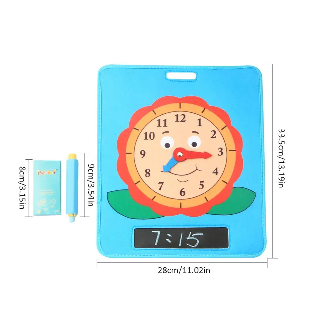  Children's Puzzle Clock Toy Time Learning Clock Early Education Teaching Aids - 4000052591179