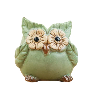 

5 Pcs/Set Creative Ceramic Owl Shape Flower Pots 2020 New Ceramic Planter Desk Flower Pot Cute Design Succulent Planter Pot