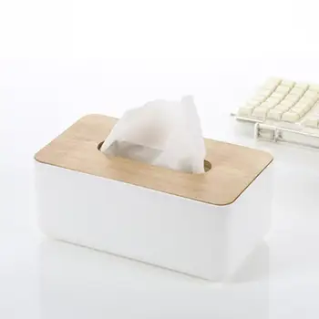 

1Pcs Removable Tissue Roll Paper Wooden Tissue Box Home Bathroom Car Tissue Box Container Towel Napkin Log Tissue Holder