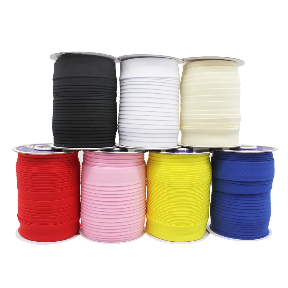 Ribbon Decoration Ribbon Supplies Cotton Ribbon Labeling Ribbon Label Ribbon Polyester Ribbon Cotton Bias Tape Sewing Ribbon Fabric Craft Supplies Polyester/Cotton 1" 25mm T/C Bias Tape Binding Single Fold Ribbon Solid Color For DIY Garment Sewing And Trimming 50yards/Roll