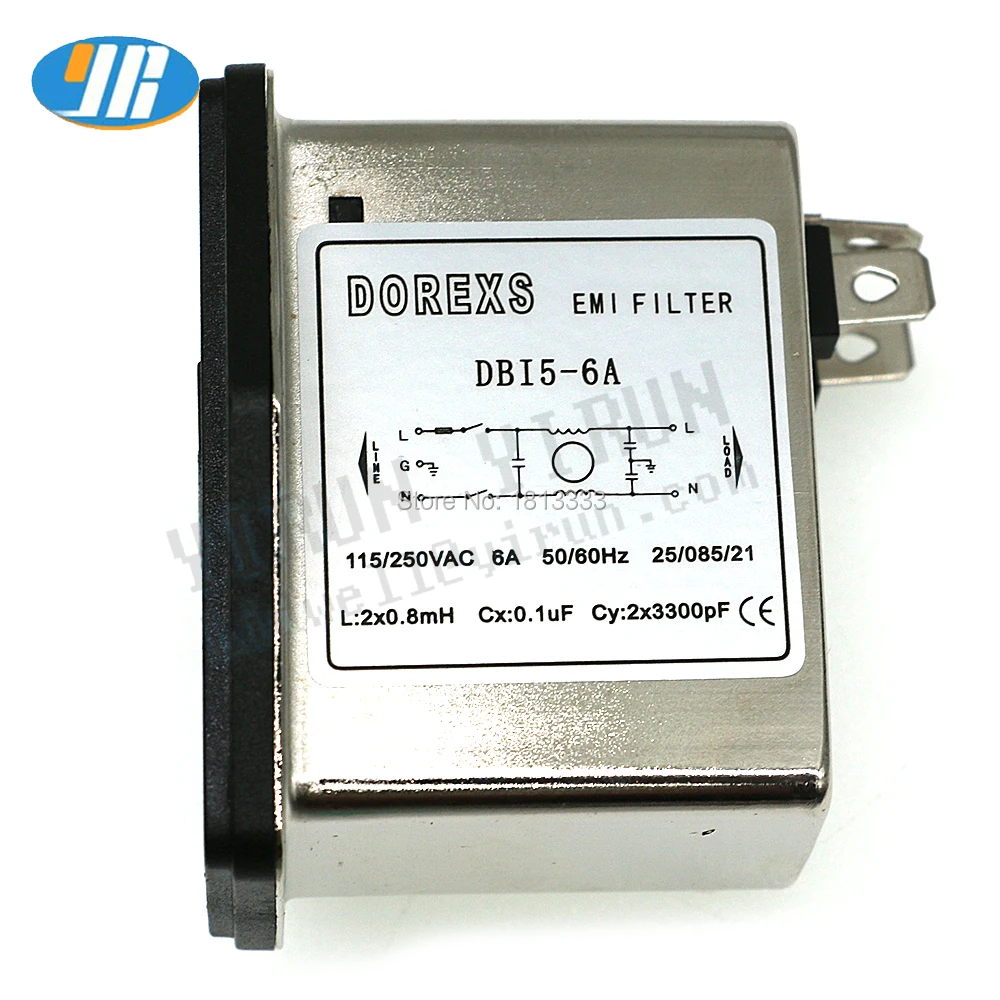 Мощность EMI фильтр 6A T биполярный F2 розетка однофазный AC 115~ 250 В аркадная игра казино игра macbine выключатель питания