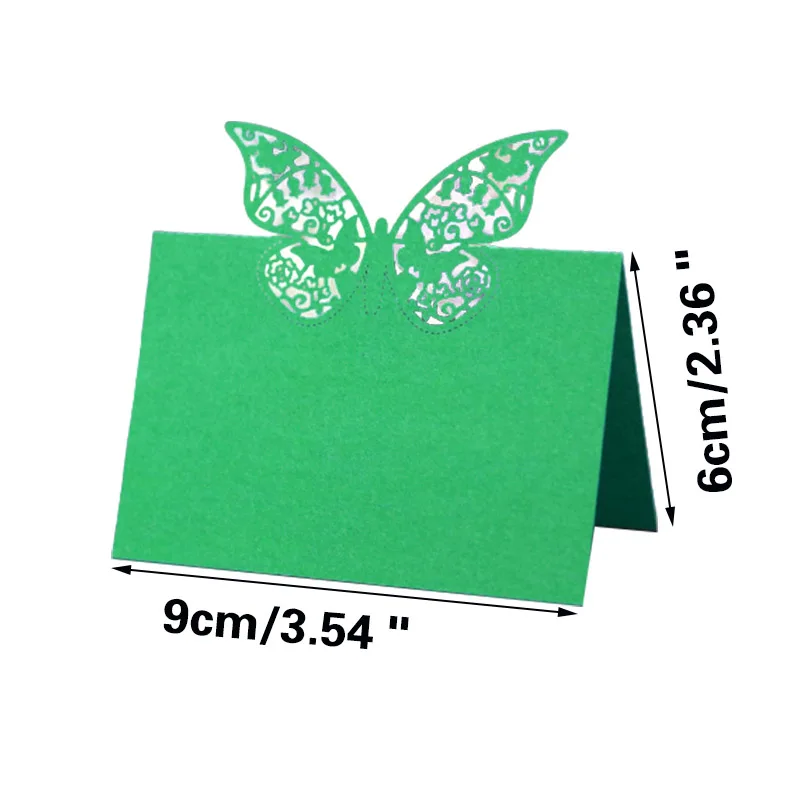 50pcs Butterfly Laser Cut Table Name Place Cards Lace Name Message Setting Card Seat Wedding Birthday Party Favor Table Decor