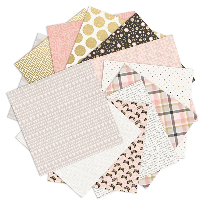 

12pcs 6" Single-side Vintage Butterfly Pattern creative papercraft art paper handmade scrapbooking kit set books