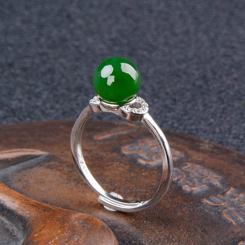 And Tian Biyu s925 silver set simple set 8mm ball set small women's earring ring pendant jewelry