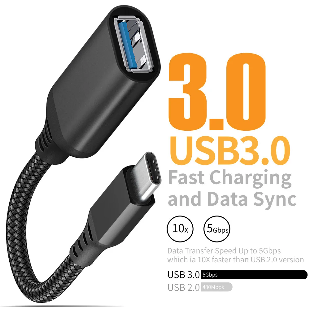 Кабель-адаптер с портом USB Type-C на 3 0 для Macbook Samsung S20 S10 Huawei Xiaomi планшетов | Мобильные