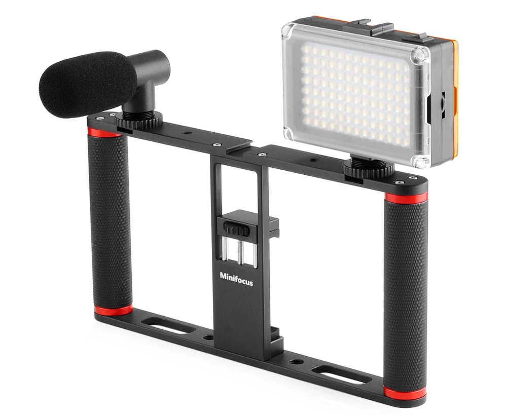 smartphone video kit with light and microphone_副本