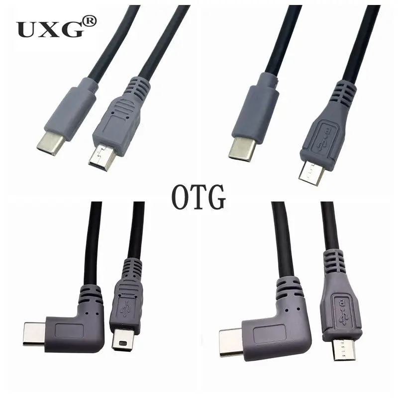 USB 3.1 Type-C To Micro USB 5-Pin B Male OTG Adapter Cable - Converter For Connecting New Devices To Older Accessories