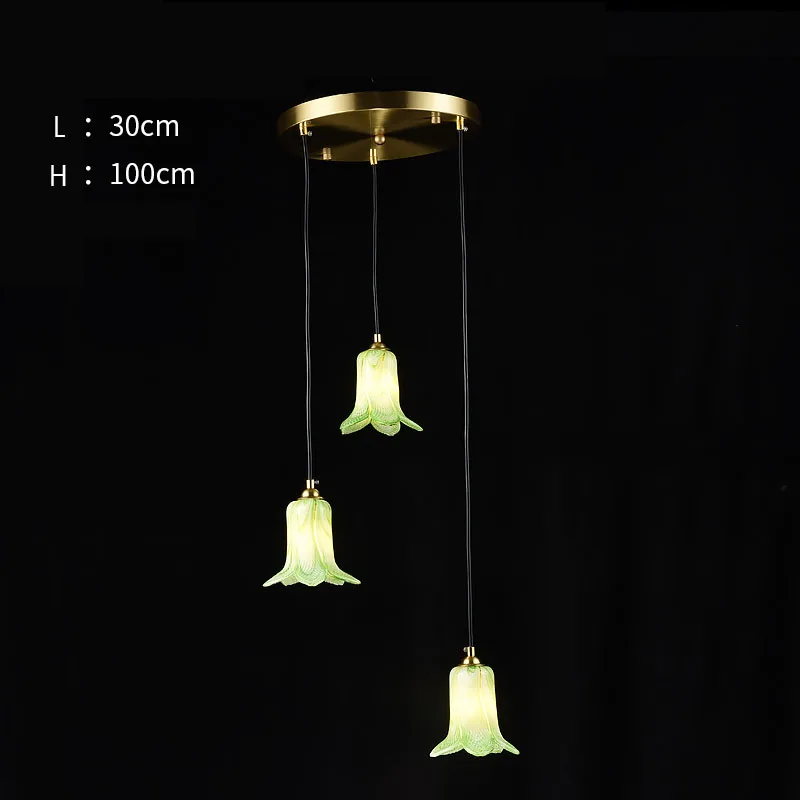 green trumpet flower Современный хрустальный подвесной светильник s светильник ing Art подвесной светильник для столовой гостиной спальни Лофт домашний декор подвесной светильник - Цвет корпуса: green trumpet flower