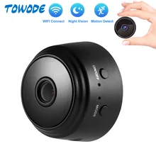 TOWODE Mini WIFI IP Camera Home Security HD 1080P IR Night Vision Motion Detection Alarm Surveillance Camera App Remote Control