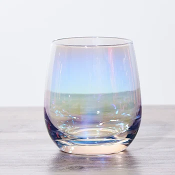

2 Pcs/lot rainbow style multicolor home morning water glass cups Whiskey shot beer drinking glass GLA-36