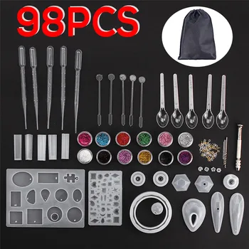 

98pcs/Set Silicone Casting Mould Carving Molds Jewelry Making Tool DIY QJS Shop