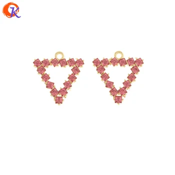 

Cordial Design 50Pcs 23*24MM Jewelry Accessories/Rhinestone Pendant/Triangle Shape/Earring Findings/DIY Making/Hand Made/Charms
