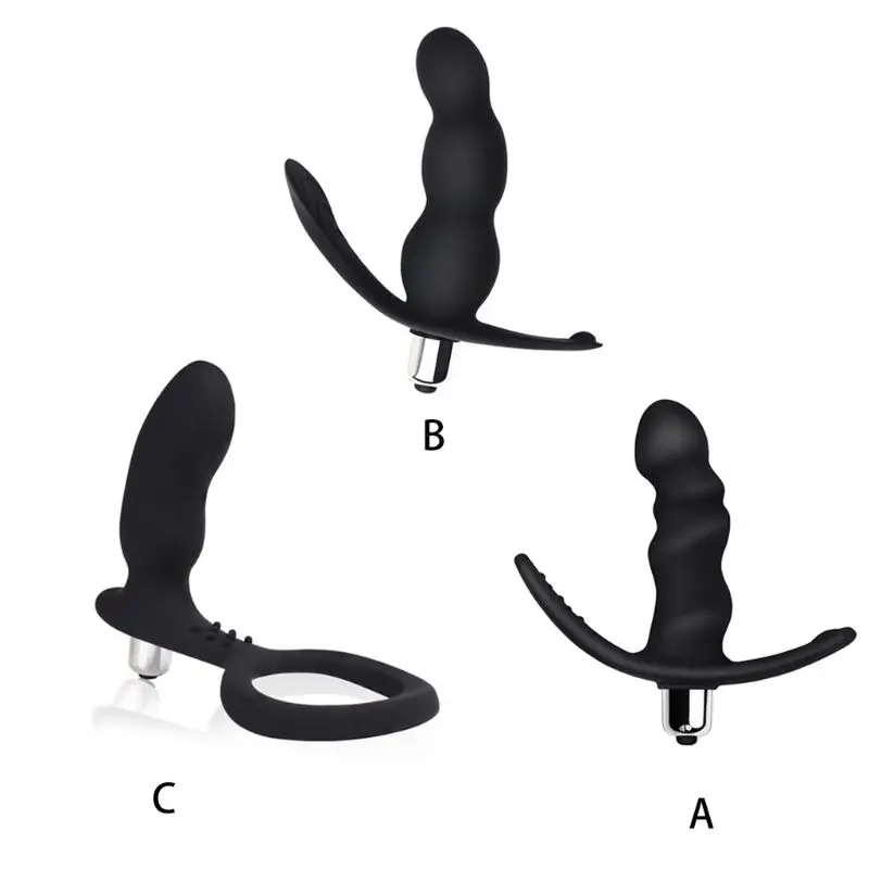 Silicone Prostate Massager Butt Plug Masturbation 16 Frequency Vibrator Sex Toy for Men Beginner |