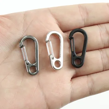 Kaufen 5 Stücke Mini Karabiner Keychain Schlüssel Ring Clips Snap Haken Karabiner EDC Klettern Camping Hängen Schnallen Outdoor Wandern Frühjahr Verschluss