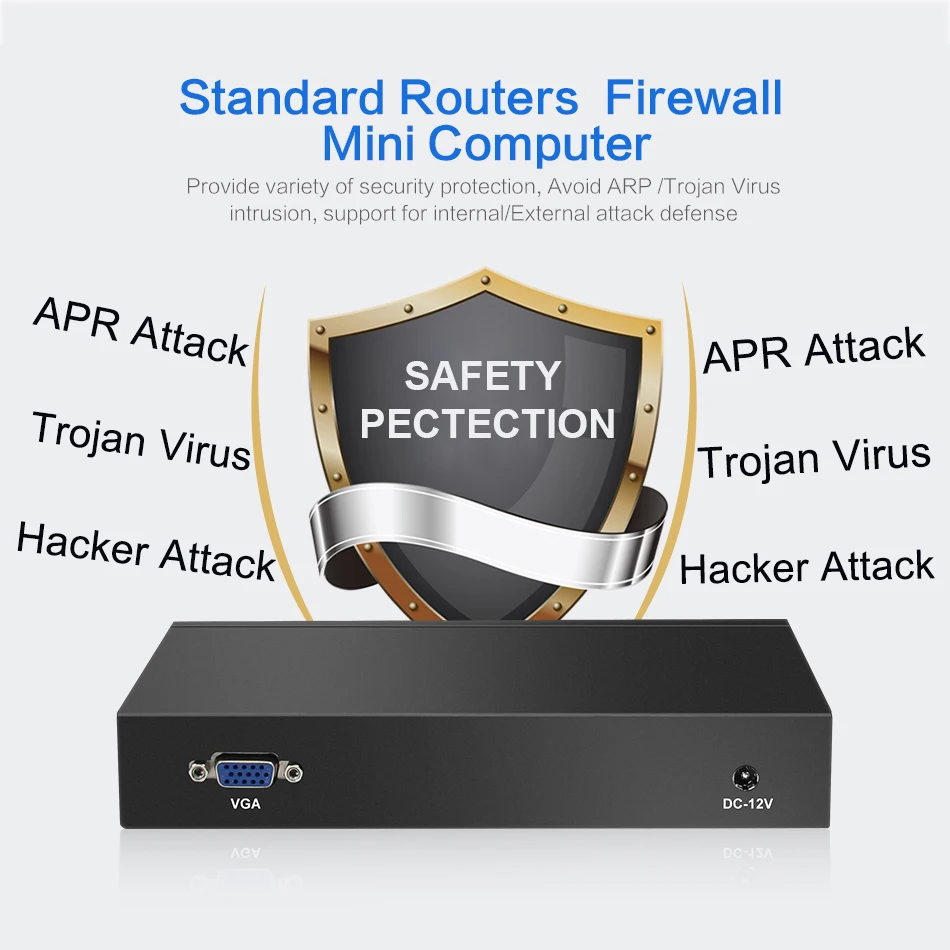 YCSD просвет Мини ПК Celeron J1900 4 * Gigabit Ethernet LAN Pfsense Ubuntu (убу́нту операционная система