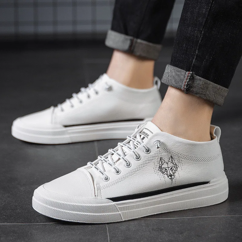

MEN'S SHOES Ozhouzhan 2020 Spring Korean-style Versatile Small White Shoes Mid-top Douyin Deft Online Celebrity Athletic Shoes S
