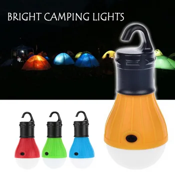 

Outdoor LED Camping Lamp Tent Night Light 3 Modes Hanging 3-LED Bulb Energy-saving Camping Lights Lantern Power By 3xAAA Battery