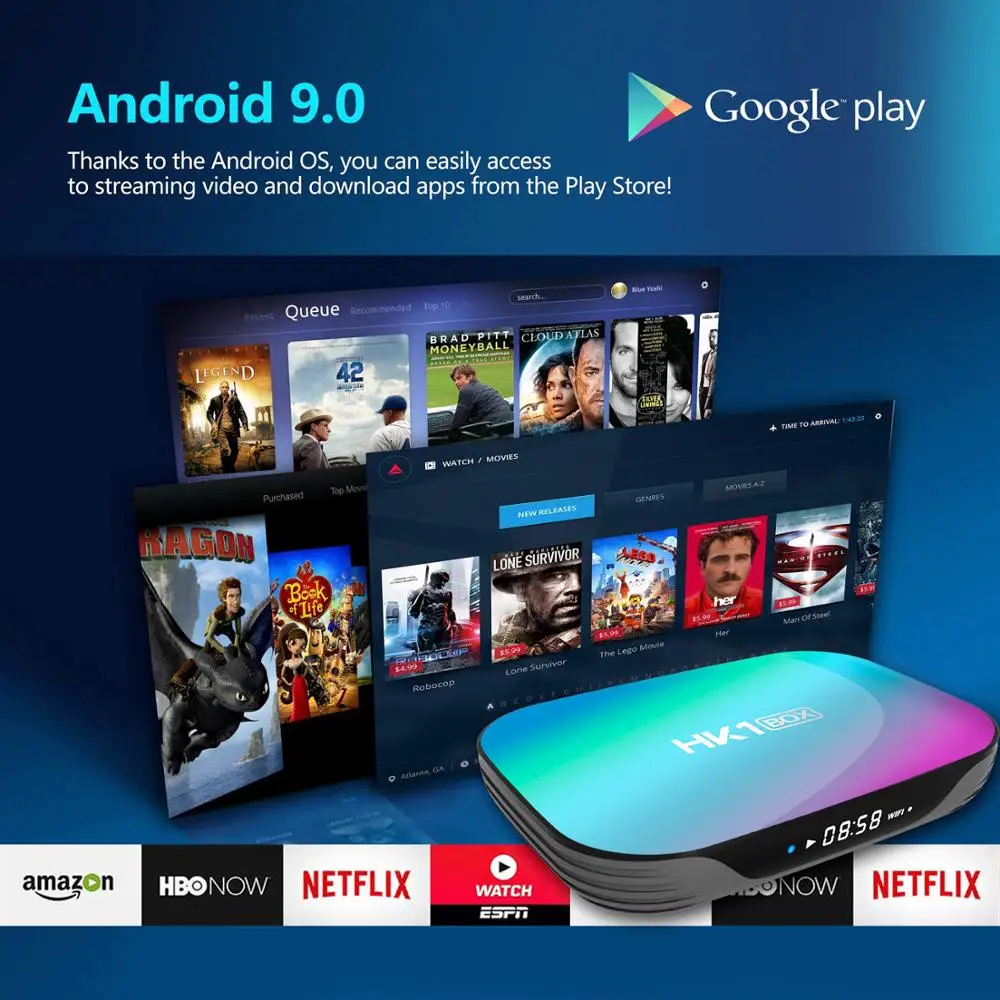 Приставка Смарт ТВ HK1Box Android 9 0 4K приставка медиаплеер Amlogic S905X3 android TV Smart tv PK H96 MAX x96