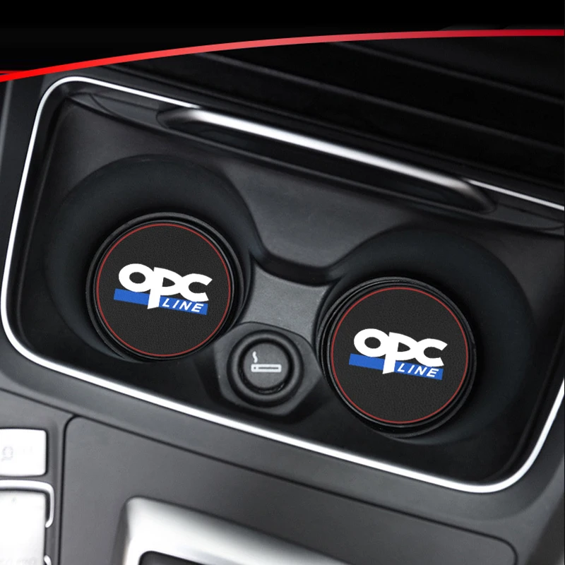 1 шт. автомобильный подстаканник коврик Кожаная подставка для воды украшение Opel
