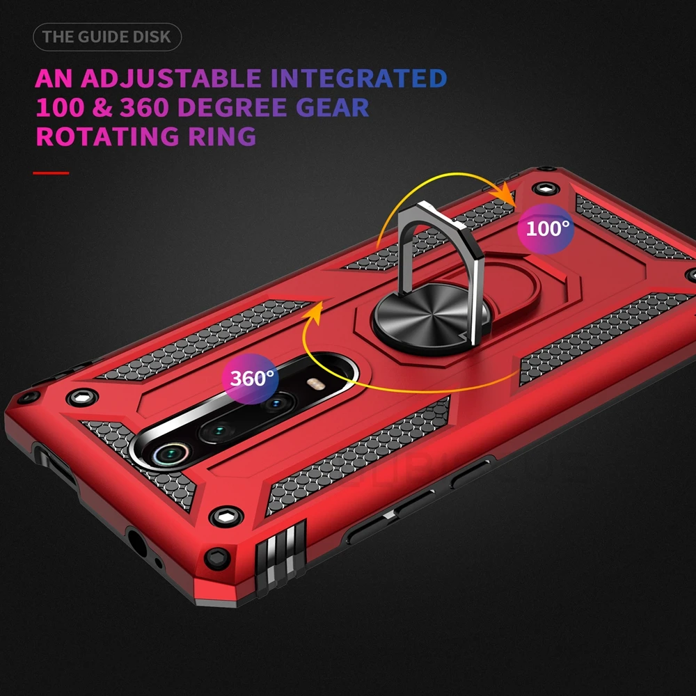 Luxury Armor Soft Shockproof Silicone Bumper Case with Metal Ring