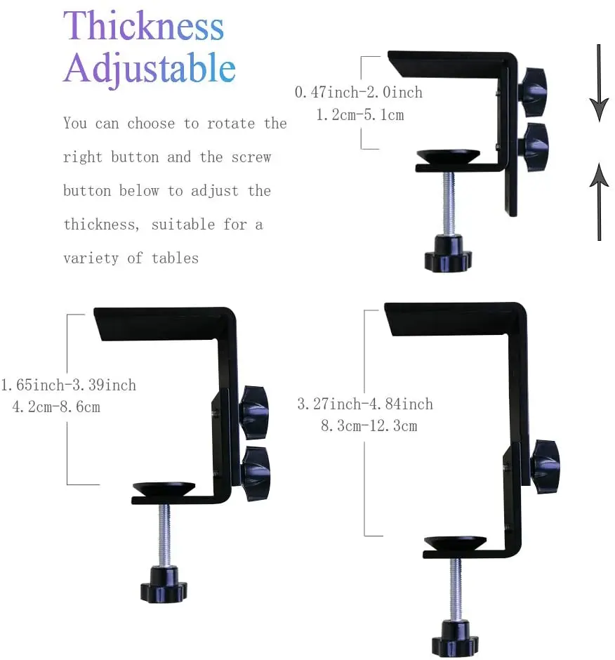 Desk Camera Mount Stand,O-clamp Light Stand with 360&deg; Rotatable Ball Head for Ring Light,for Video Light and Camera