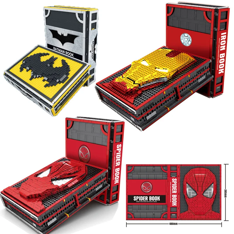

Kids Toys Ironmans Book Model Building Blocks Avengersy Spider Batmans Bricks Mini Figures Moc Toys For Children Christmas Gifts