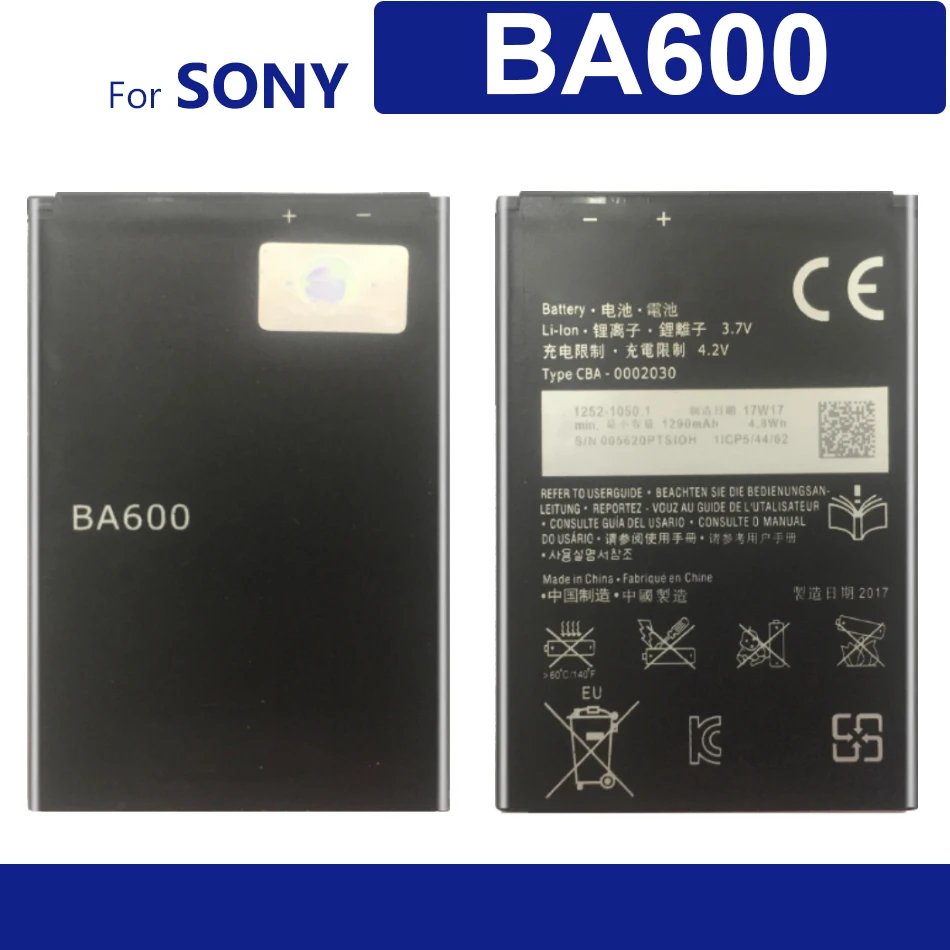 Аккумулятор BA600 1290 мАч для Sony ST25i ST25C Xperia U Kumquat номер отслеживания | Мобильные