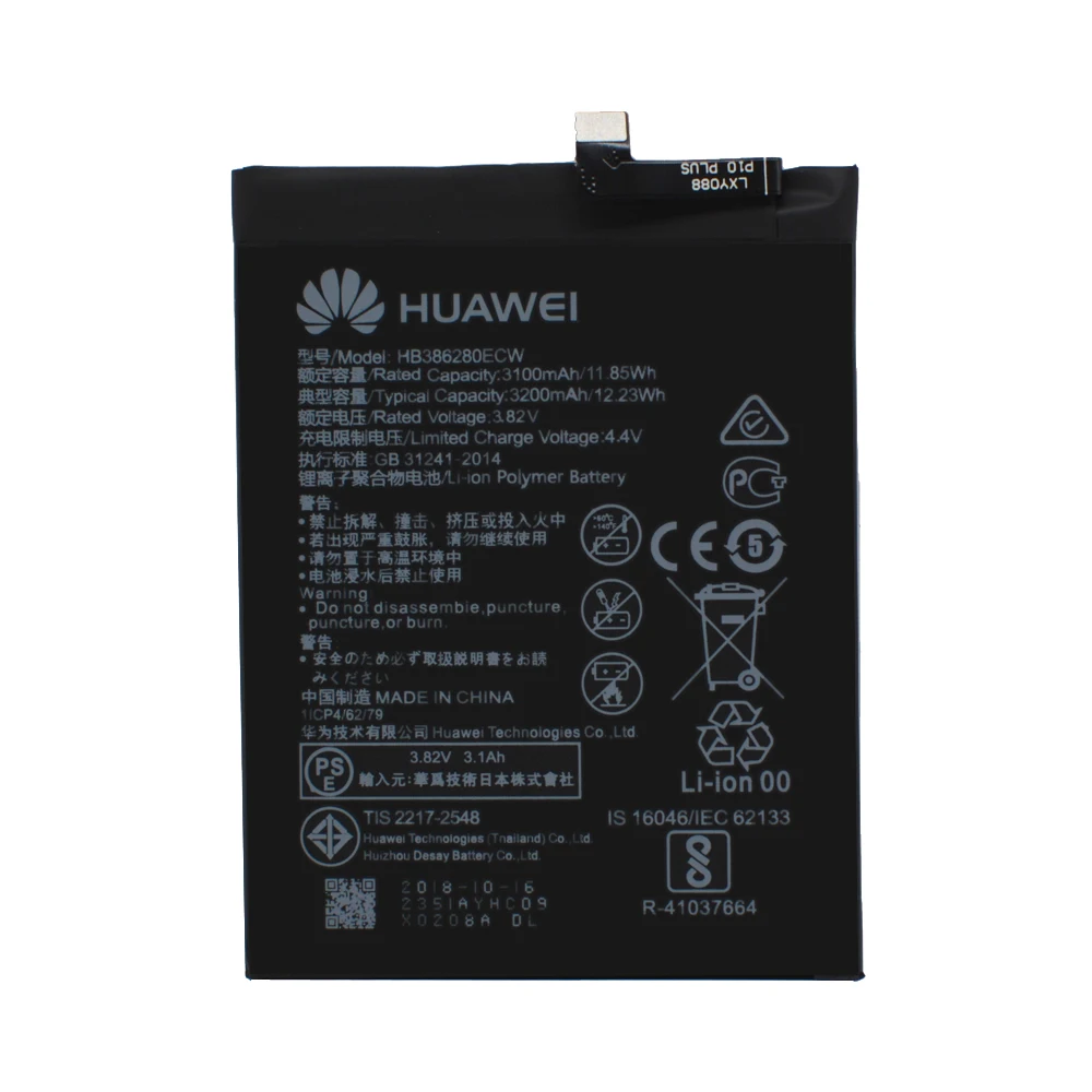 Сменный аккумулятор Hua Wei HB386280ECW для Huawei Ascend P10 honor 9 3100 мАч|Аккумуляторы мобильных