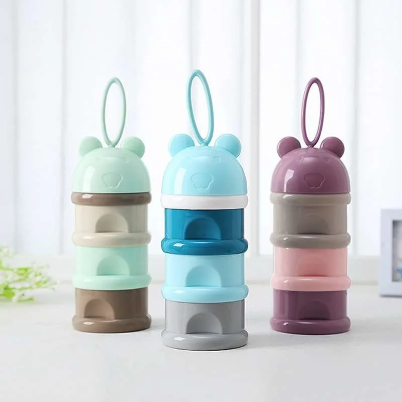 

Nursing Portable Baby Clothes Milk Box Three Grid Packing Partition Large-Volume The Baby Points Milk Maker Three Layer Mini