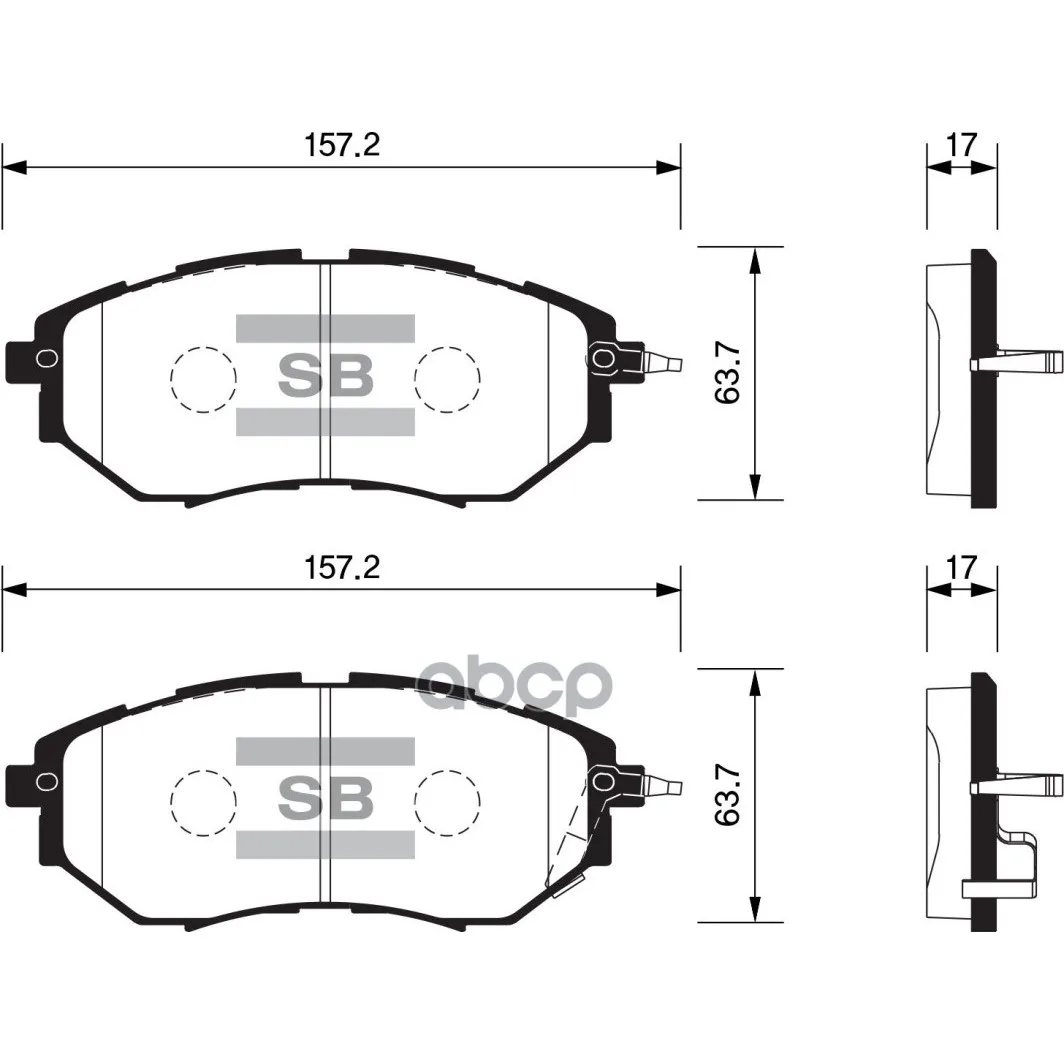 Колодки Тормозные Subaru Legacy/Outback/Tribeca 2.0-3.6 03- Передние Sangsin Brake Sp1534 Sangsin brake арт. SP1534
