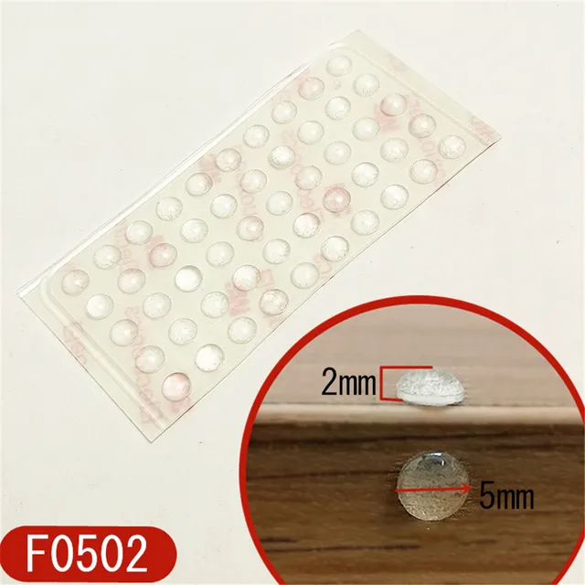 Cabinet Bumpers Door Stops Noisy Bumper Self Adhesive Soft Anti Slip Silicone Rubber Feet Pads  Shock Absorber 50/100/200 Grains F0502