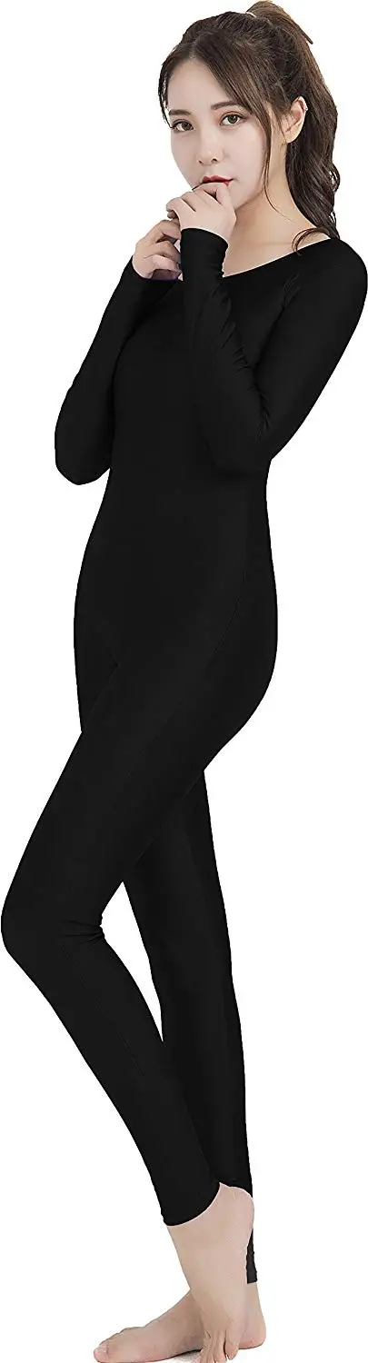 

Women scoop neck Tank Dance Unitard Lycra Spandex Bodysuit sleeveless jumpsuit Full body length