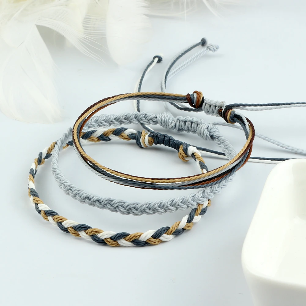 10 Braccialetti Dell'Amicizia Intrecciati A Mano Con Fiori Colorati - Regolabili E Unici