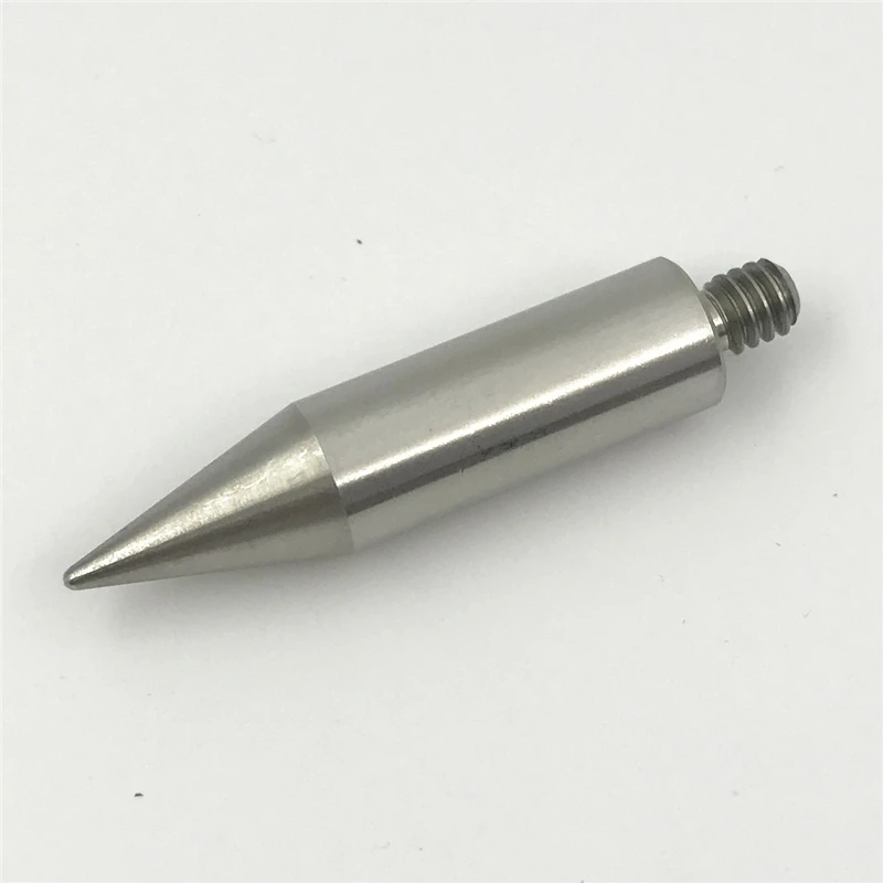 

2pcs NEW 50mm length Replacement Stainless Steel Prism mini Pole Point - 1/4 Thread mini prism sharp pole Point