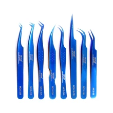 VETUS Professional Make-Up Wimpern Pinzette Für Volumen Wimpern Erweiterung Blau Augenbraue Pinzette Ausgezeichnete Closure Schönheit Werkzeug