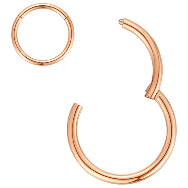 361L Surgical Steel 20G Cartilage Earrings Hoop Hinged Septum Nose Rings Helix Tragus Daith Earring Nipple Clicker Piercing