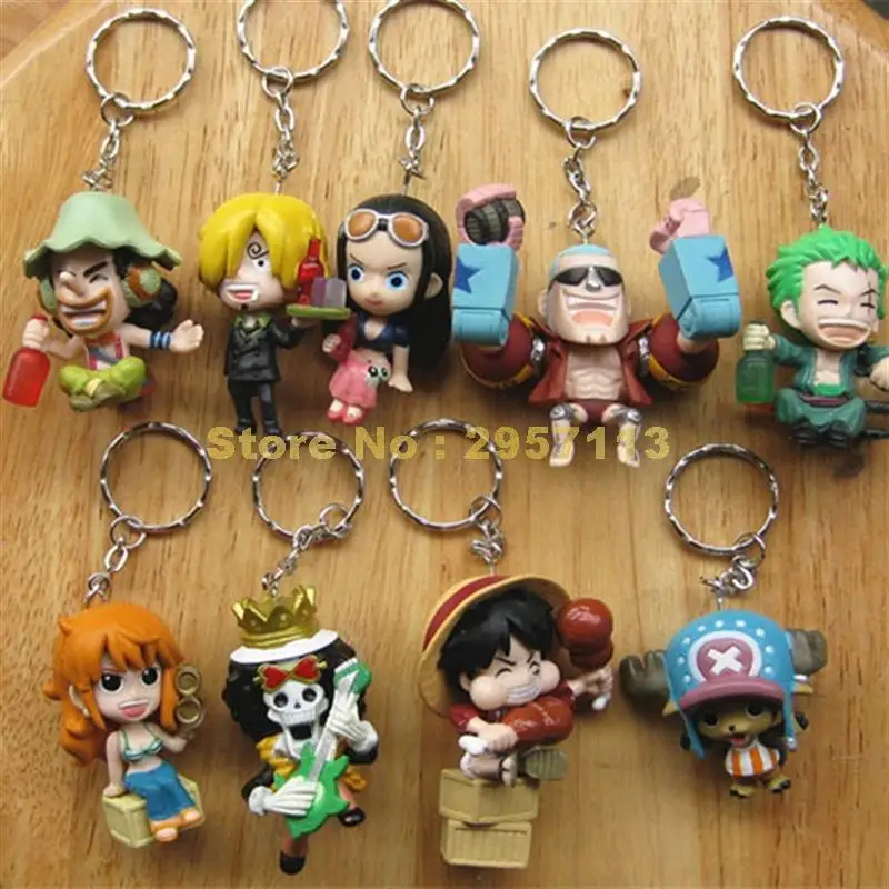 anime one piece 59th pvc 9pcs keychain leisure life pirates group action figure model Toy | Игрушки и хобби