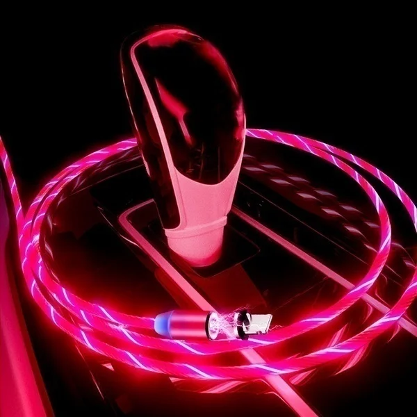 Магнитный микро-usb-кабель светодиодный светящийся зарядный кабель для Android samsung huawei Xiaomi iPhone кабели для мобильных телефонов светодиодный шнур для зарядного устройства