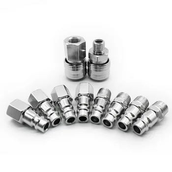 

10pcs European Form coupling quick connector coupler quick coupler pneumatic fitting compressor pump system Pneumatic coupling^1