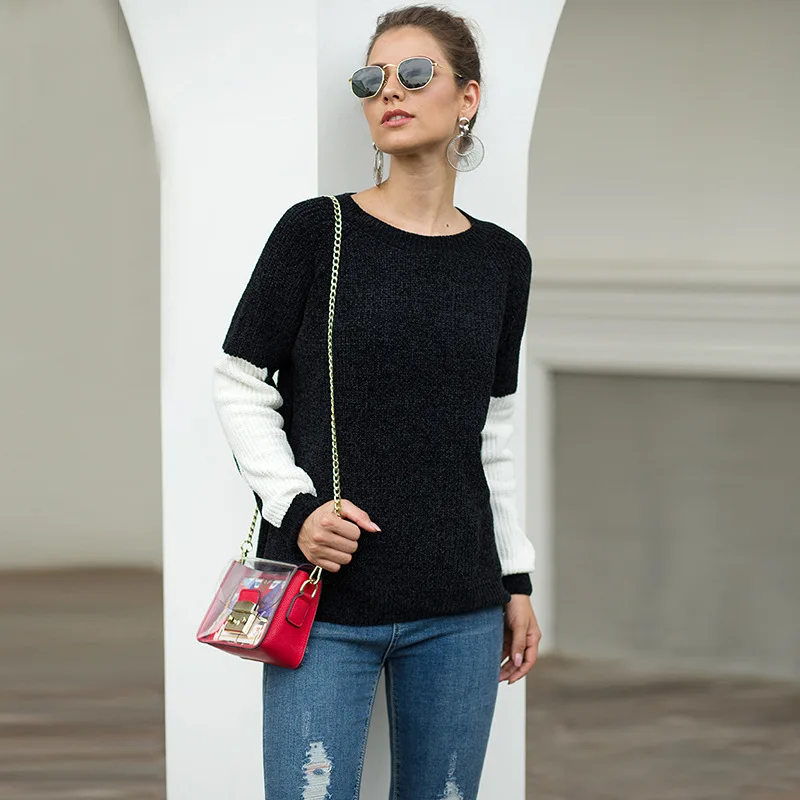 Sweater Women 2019 Autumn Winter New Solid Color Base Sweater O Neck Fashion Loose Harajuku Slim Sweater Female cute sweater