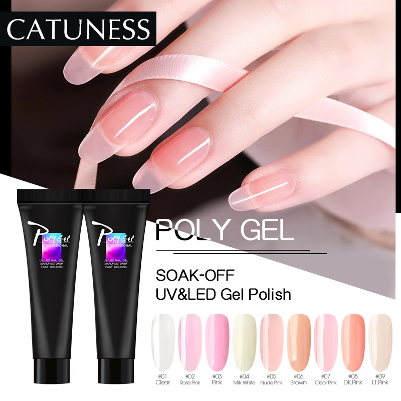 

CATUNESS Poly Gel Quick Building Polygel Crystal Acrylic Oje Soak Off Nail Extension Slip Solution Jelly Hard Poli Gel