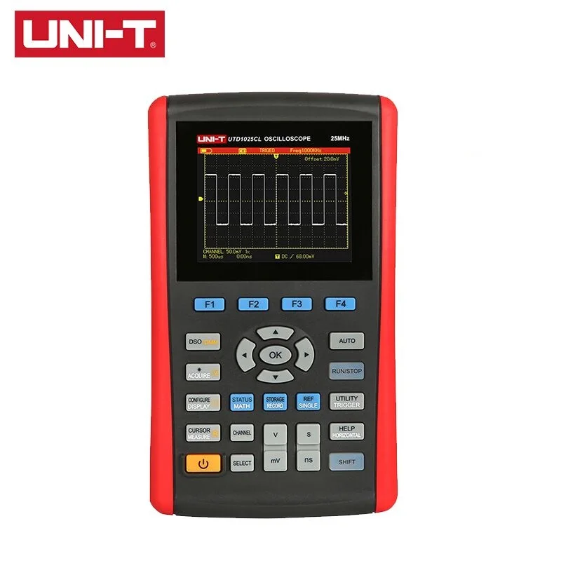 Ручной цифровой осциллограф UNI-T UTD1025CL 3 5 дюйма ЖК-цифровой дисплей 1 канал 200 Мбит/с
