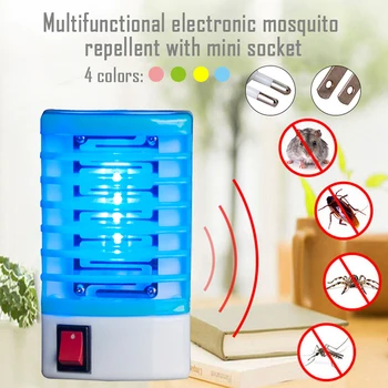 

110V 220V Practical LED Socket Electric Mosquito Repellent Fly Bug Insect Killer Trap Night Lamp Zapper Rodent Repeller US EU