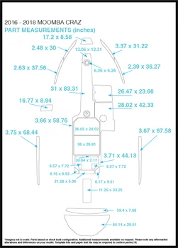 

2016 - 2018 Moomba Craz Swim Step & Cockpit Pad Boat EVA Teak Decking 1/4" 6mm