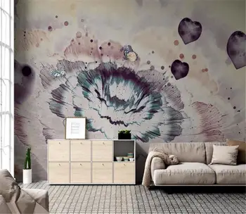 

3d Wallpaper Living Room Nordic Nostalgic Simple Abstract Embossed Floral Background Wall Paper Mural