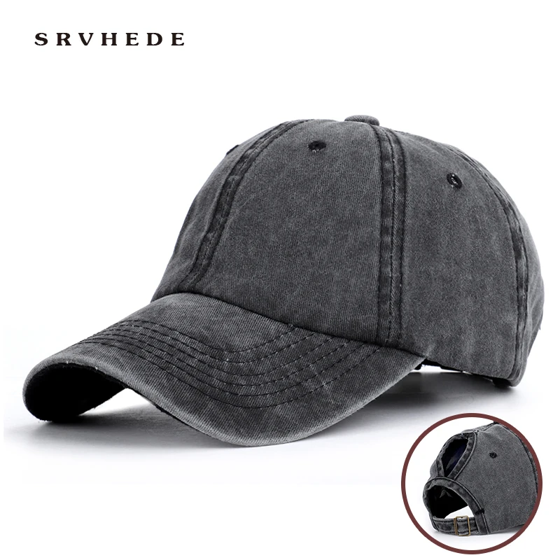 

Solid color ponytail baseball cap