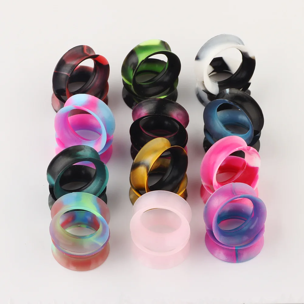 24pcs/lot Body Piercing Jewelry Soft Silicone Tunnels Ear Gauges Plugs Stretchers Expander 6mm/8mm/10mm/12mm/14mm/16mm piercing jewelry,ear piercing jewelry,body piercing jewelry,body jewelry
